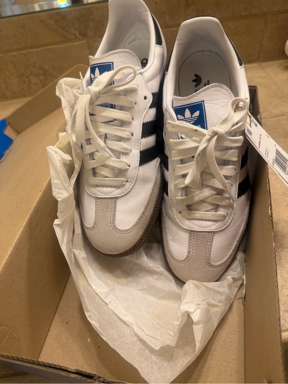 adidas Originals Samba OG White Black with Gum Sole. - Picture 4 of 6